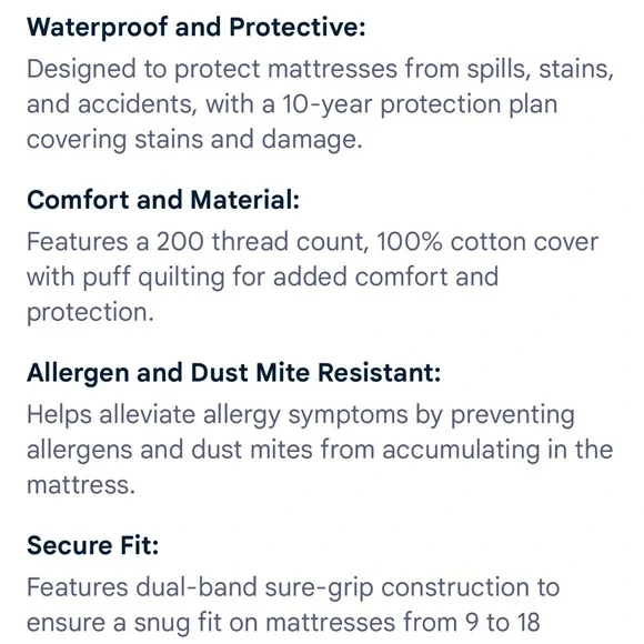 WorryNoMore BedGard Supreme waterproof mattress pad